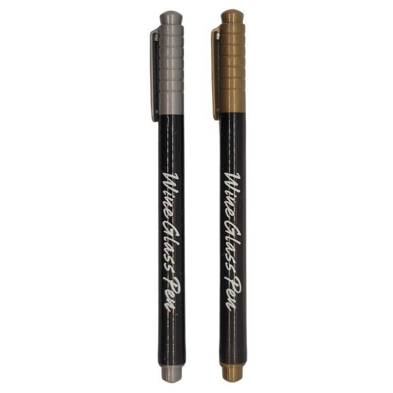 Erasable Wine Glass Marker Pen Set Gold & Silver Color Etsy