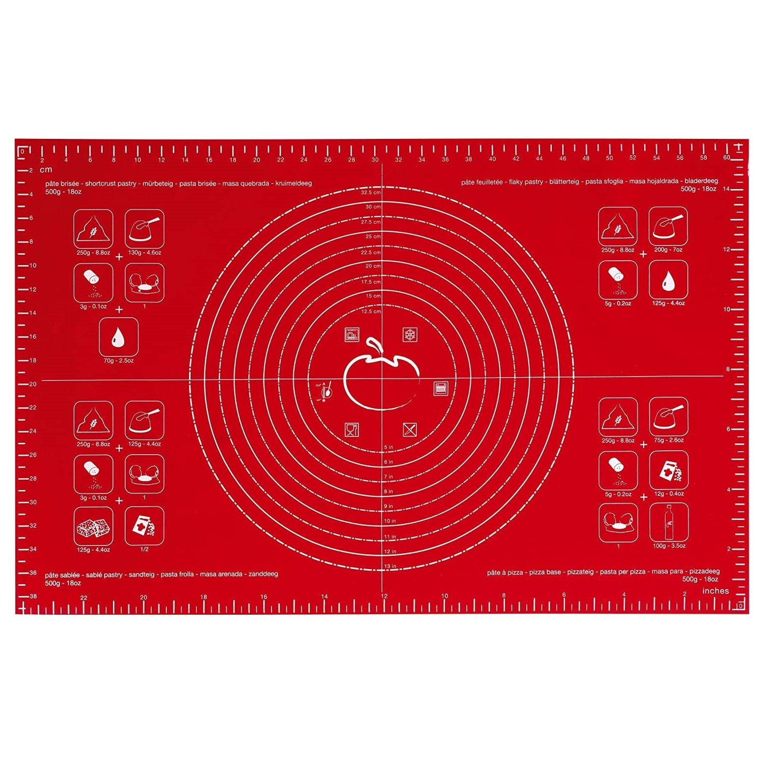 Norpro Silicone Pastry Mat with Measures, As Shown