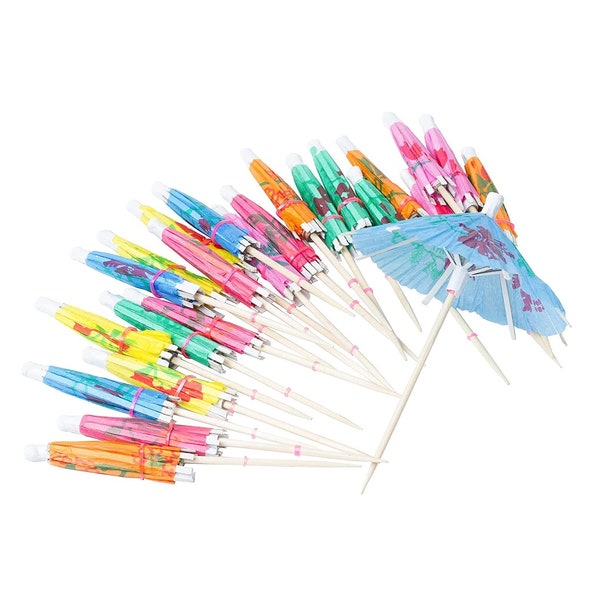 24pc Party Cocktail Umbrella Picks - Great for Cocktail Drinks & Appetizers