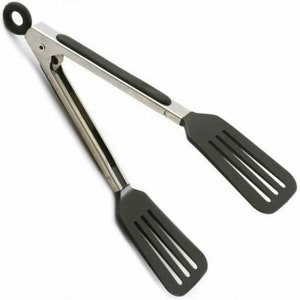 Mainstays 12 Stainless Steel Locking Cooking Tongs Silver 