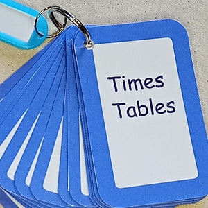 BLUE Times Tables Flash Cards Home School Maths Resource KS1 KS2 - Etsy