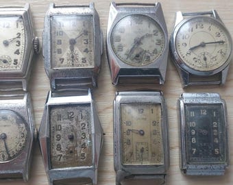RARO Langendorf Technos FB Gama W Chronometer Swiss Militaria Orologi da polso vintage 8 pezzi