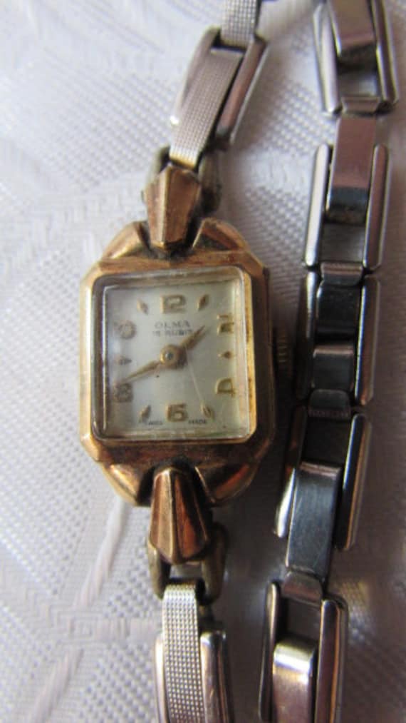 Vintage antiguo OLMA suizo chapado en oro relojes de mujer 20 - Etsy España