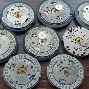 9 st mekanismer Poljot 17 juveler Vintage sovjetisk klocka delar 26 mm runt URVERK STEAMPUNK Arts Parts bild 2