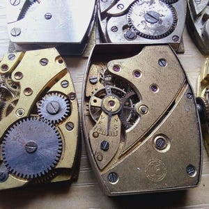 Mecanismos militares vintage alemanes/suizos, 10 piezas, piezas de movimiento para relojes de mujer, estilo steampunk. imagen 2