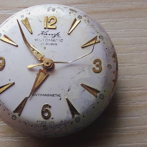 Kienzle automatiska vintage tyska urverk med urtavla - 30 mm mekanismer bild 3