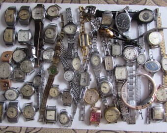 Women's watches 50 pcs USSR movements art cufflinks altered art Steampunk Supplies