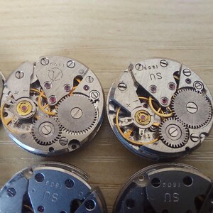 1000 peças redondas Luch 1800 Mecanismos Peças de Relógio Feminino Soviético Movimento Steampunk de 18 mm imagem 3