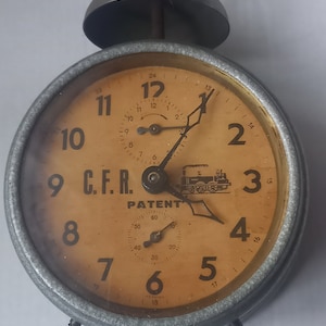 Vintage alarm clock CFR Antique mechanical German clock, Brass collection clock, Table clock, Not working