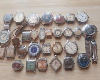 Orologi da polso vintage da donna, 30 pezzi, Zaria Slava Luch URSS