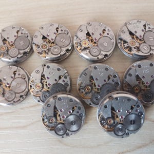 1000 peças redondas Luch 1800 Mecanismos Peças de Relógio Feminino Soviético Movimento Steampunk de 18 mm imagem 7