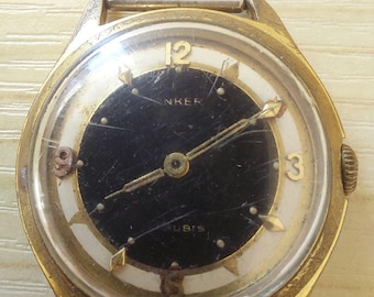 ANKER Duitsland Vintage Heren Polshorloges Verguld waterdicht