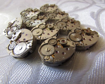 Rare 13 mm oval USSR Movements steampunk art 40 Mechanisms Chaika oval Wrist Watches