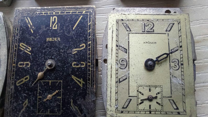 Mécanismes de montre vintage militaires allemands/suisses (10 pièces) - Mouvement - Style steampunk image 3