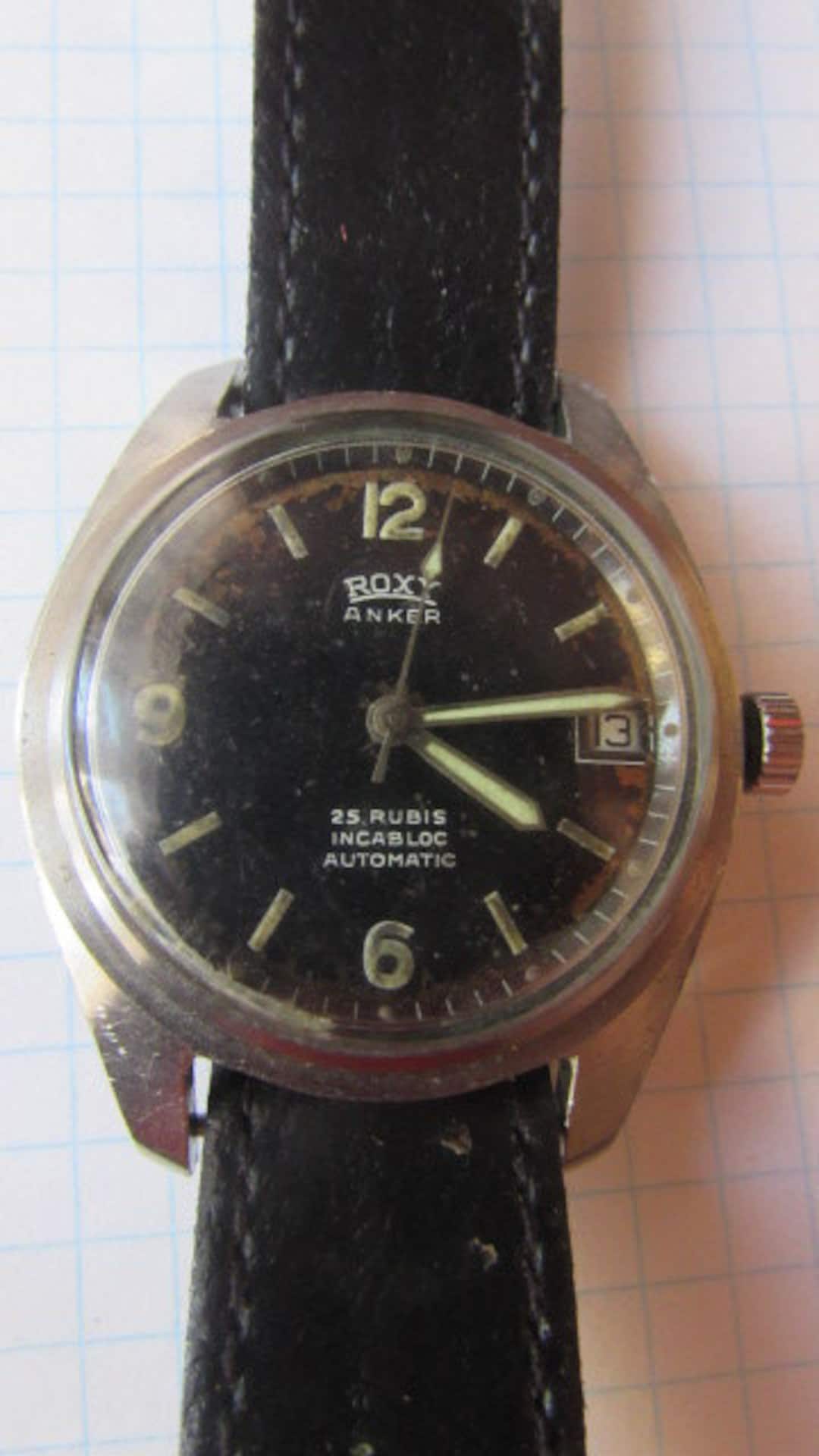 Mann Seltene ROXY Schweizer Automatik Anker Vintage