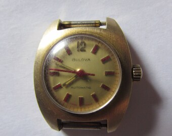 Rare Vintage Watch BULOVA Swiss Automatic Working gold plated mechanism