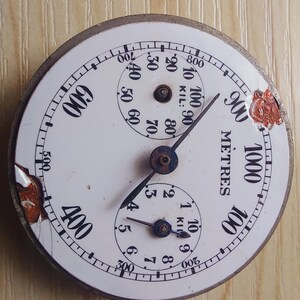 Vintage METER HC 39 mm Fickur Mekanismer Urdelar Urverk STEAMPUNK Konst bild 5