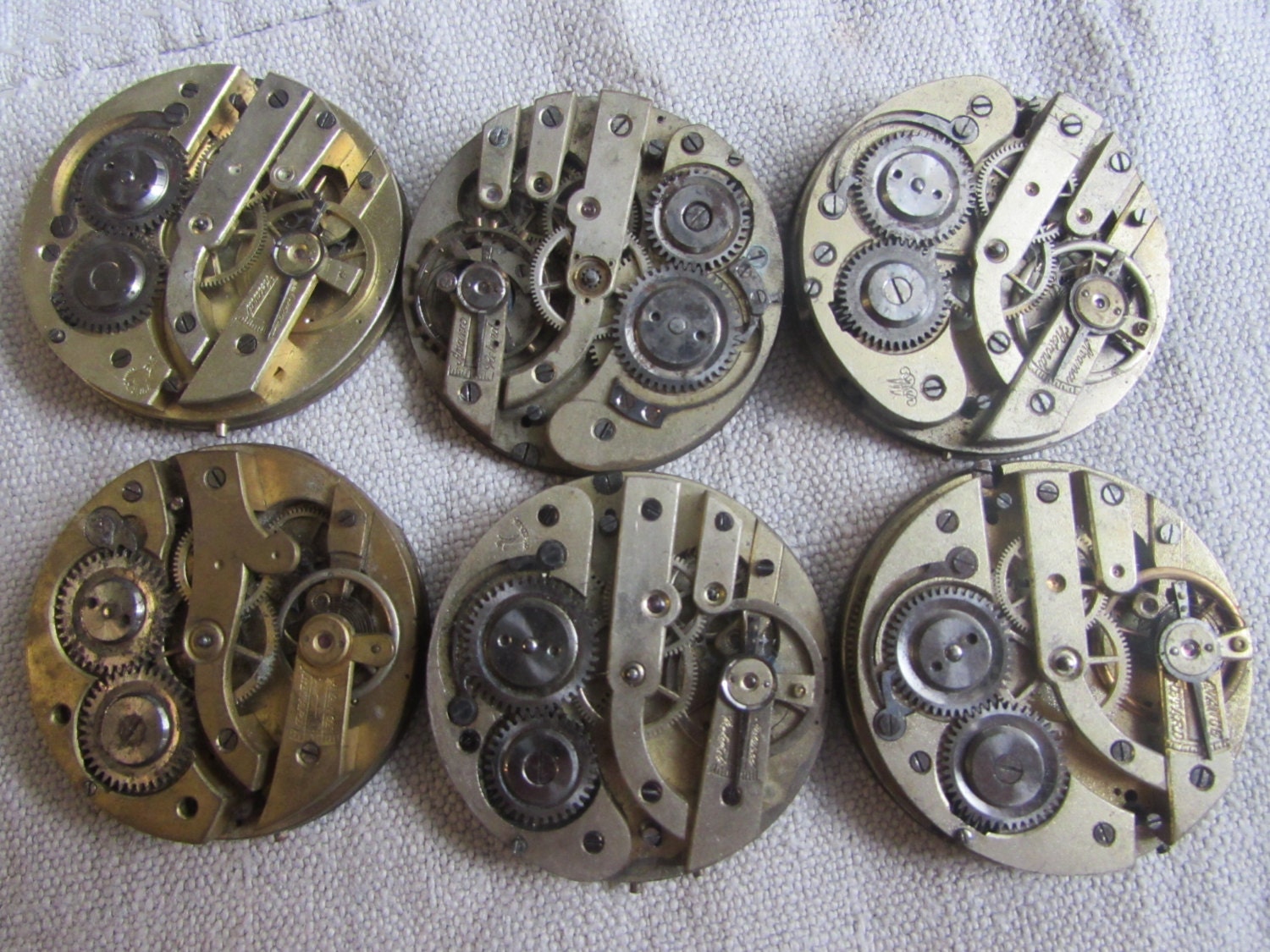 Vintage SWISS pocket Watch Movements 6 piezas Mecanismos 40 mm Etsy