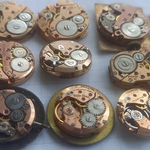 Schmuck verändert 16x Alte Steampunk-Uhrperlen UHRWERKE Set für Bastler 
