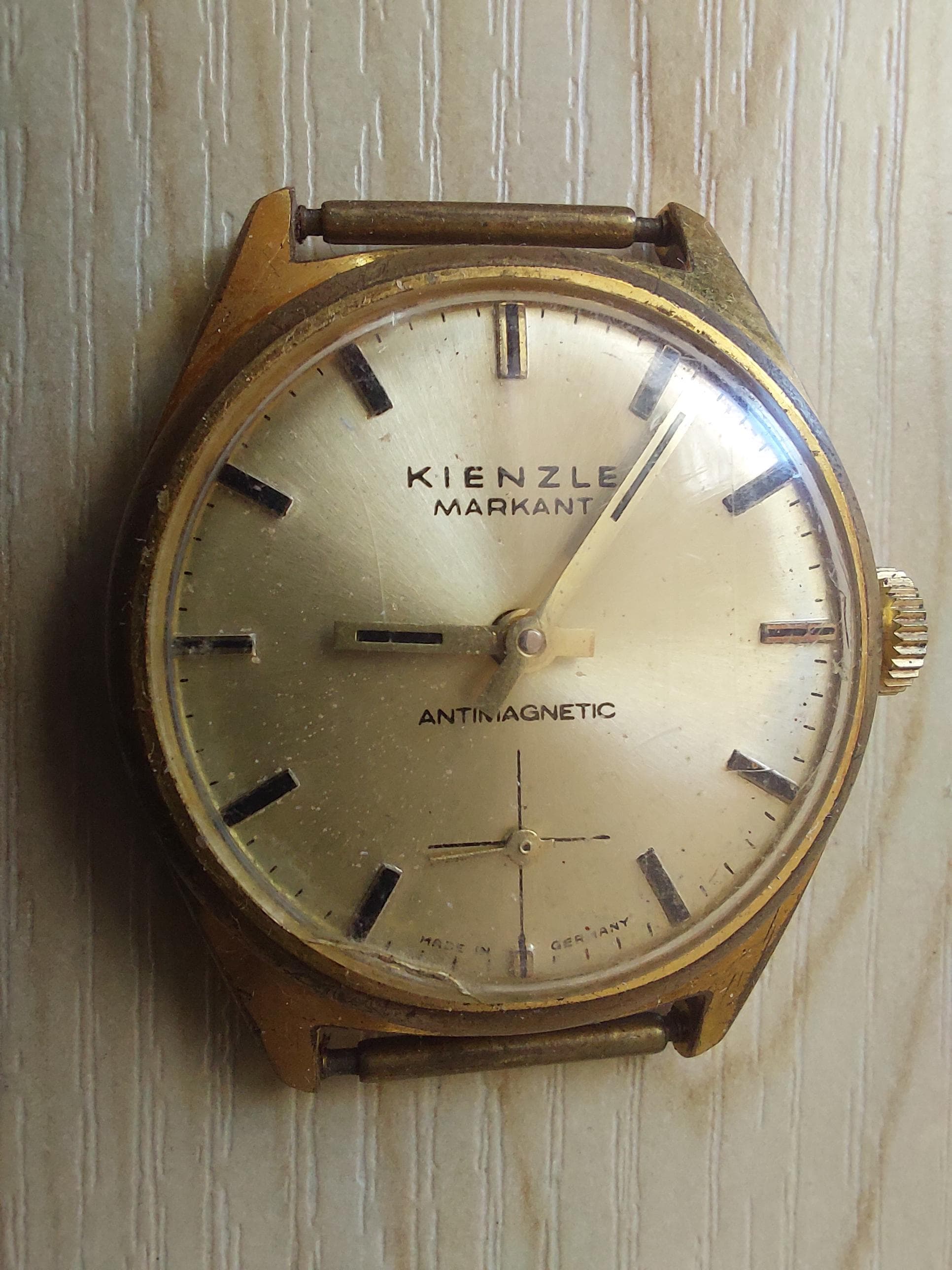 Vintage MEN'S Wrist Watch KIENZLE Germany Antimagnetic GOLD Plated