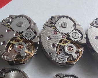 Mecanismos Vintage 13 mm ovalado URSS Movimientos steampunk arte 40 Mecanismos Relojes de pulsera Chaika