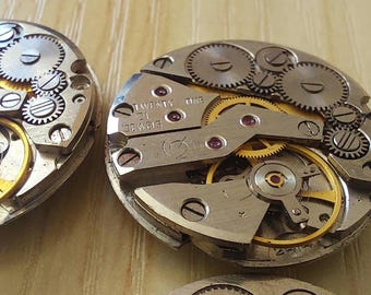 500 piezas Mecanismos Piezas de reloj soviético vintage 25 mm MOVIMIENTO redondo STEAMPUNK Piezas Artes