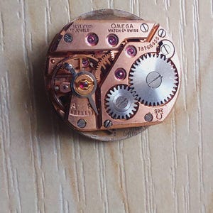 Vintage gold OMEGA 483 Swiss 12 x 15 mm Vintage Mechanisms  Woman Watch Parts Movement STEAMPUNK Arts