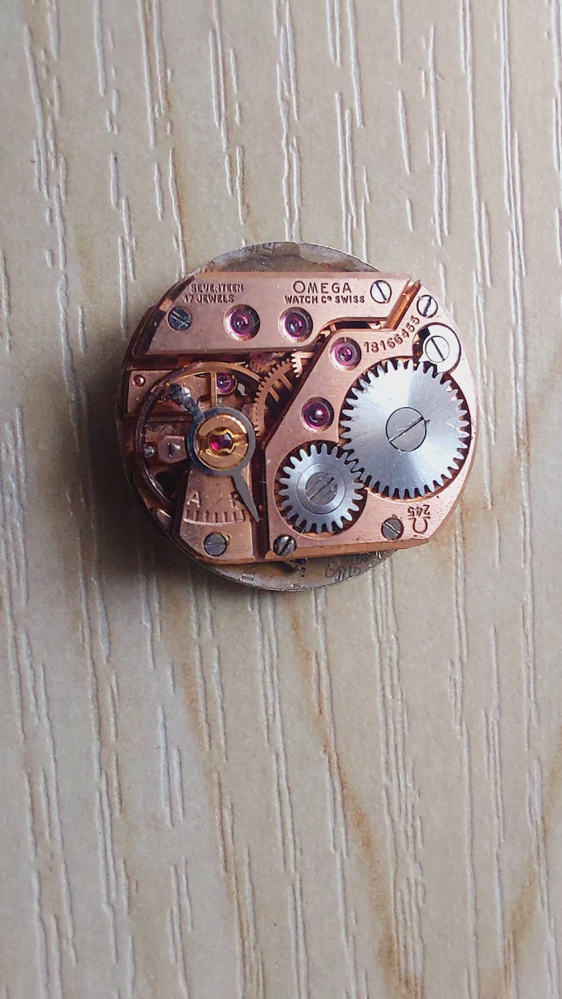 Vintage OMEGA 245 Suizo 13 x 18 mm Mecanismos Vintage Reloj Mujer Piezas Movimiento STEAMPUNK Artes imagen 1