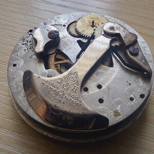 Vintage METER HC 39 mm Fickur Mekanismer Urdelar Urverk STEAMPUNK Konst bild 4