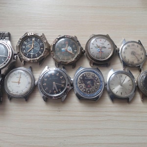 Vintage 10 piezas Vostok Komandirskie relojes de pulsera para hombre URSS