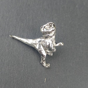 Tyrannosaurus Rex Dinosaur pin, T Rex Jewellery, Brooch, Gift, Tie Tack, Pewter pin badge, Handmade and Designed in Scotland by SJH Designs