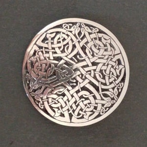 Celtic Brooch, Celtic Jewelry, celtic Knot, large brooch, Inspired by The Book of Kells, Made in pewter, Designed and handmade in Scotland image 4