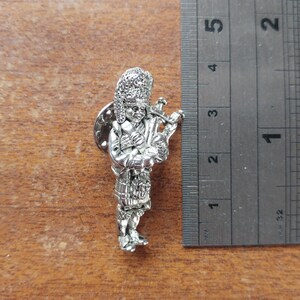 Scottish Bagpiper pewter pin / mens lapel pin / Handmade and Designed in Scotland by SJH Designs image 3