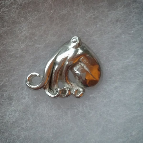 Octopus Brooch lapel pin / Tie Pin / Pins / Octopus Jewellery / Animal Pin badge in pewter. Designed and handmade in Scotland by SJH Designs