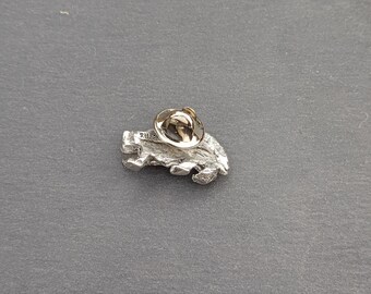 Vintage Pewter Badger Brooch By A R Brown