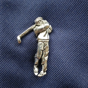 Golf gifts for men / golf gift ideas / mens lapel pin / tie / tack / hat / Fathers day golf /  Made in pewter /  SJH Designs