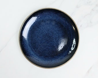 21cm Coupe Side Plate  Crey Clay Ocean blue