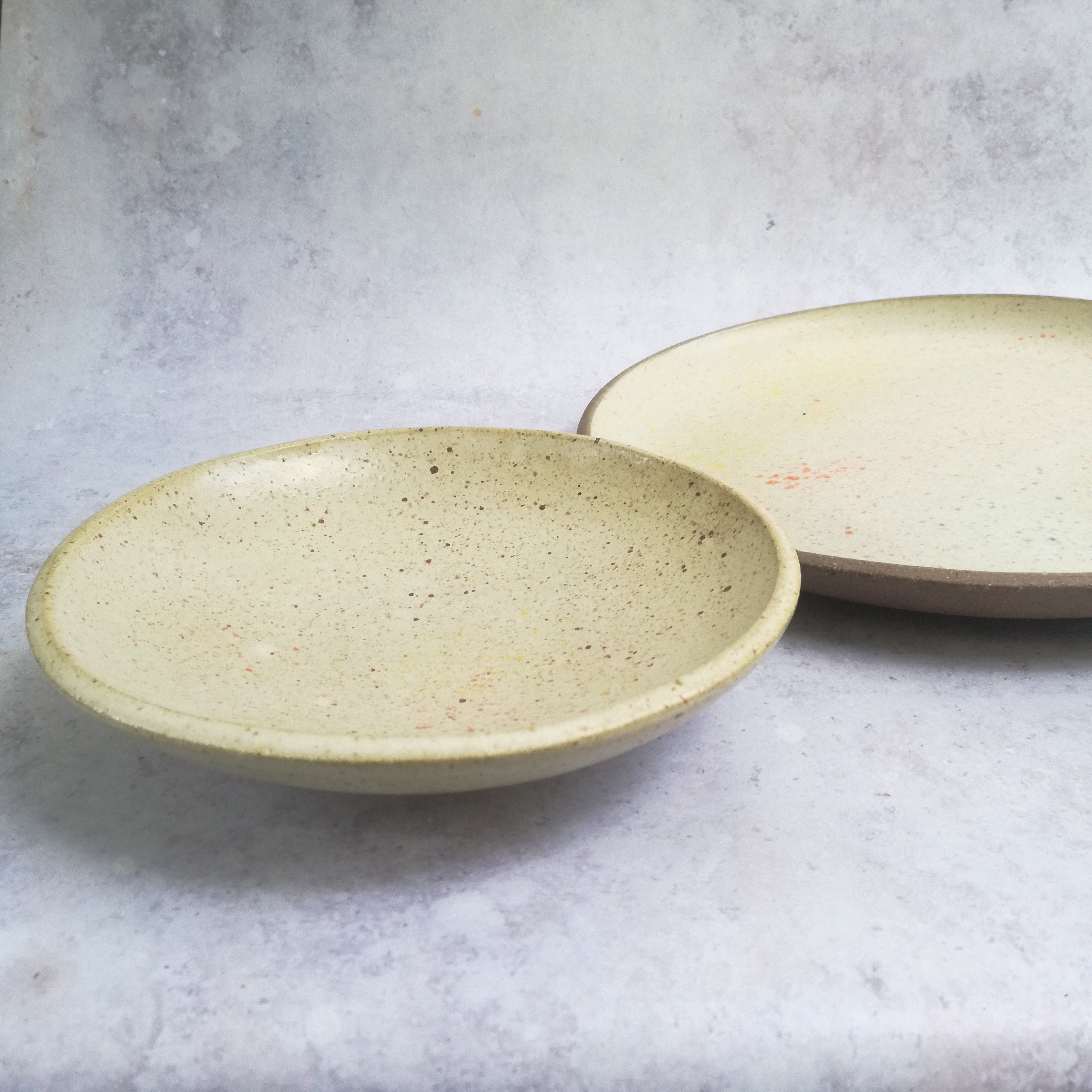 Set of 2 Dinner Plate and Bowl Ceramic Bowl Serving Plate Etsy UK