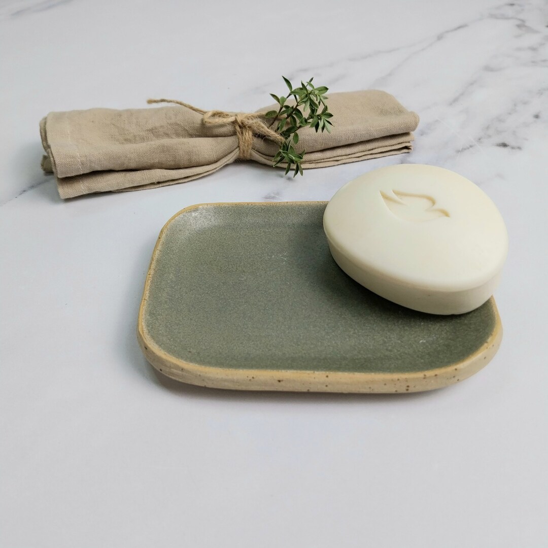Green Leaf Soap Dish, Soapdish, Handmade Ceramic Soap Dish, Soap