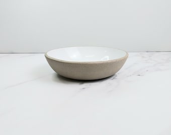 20cm Pasta Bowl  Crey Clay White Glossy