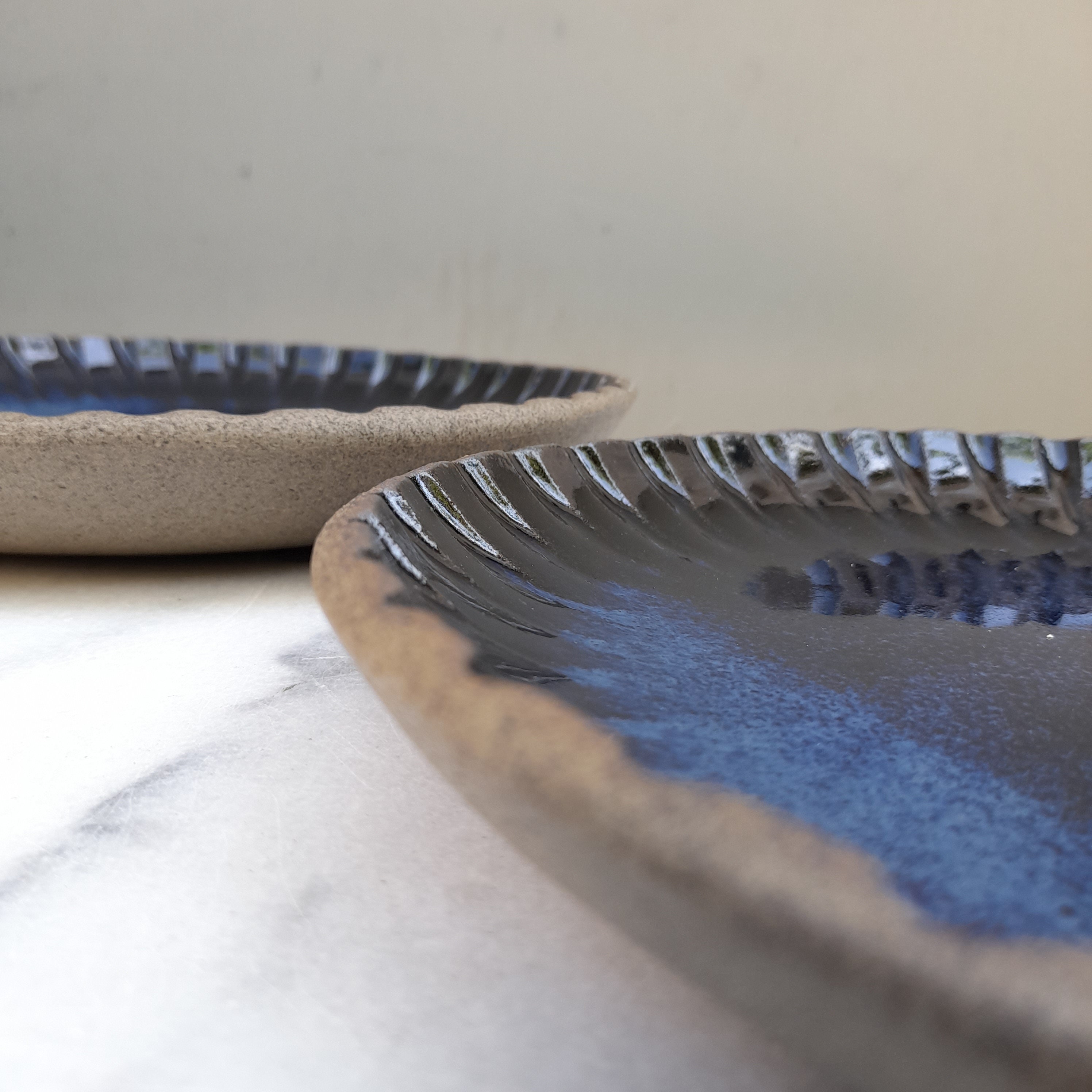 Dinner Plate 235cm Ceramic Plate Curved Plate Handmade Etsy Hong Kong