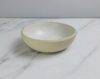 15cm Cereal Bowl Speckled Creme Clay White Matte