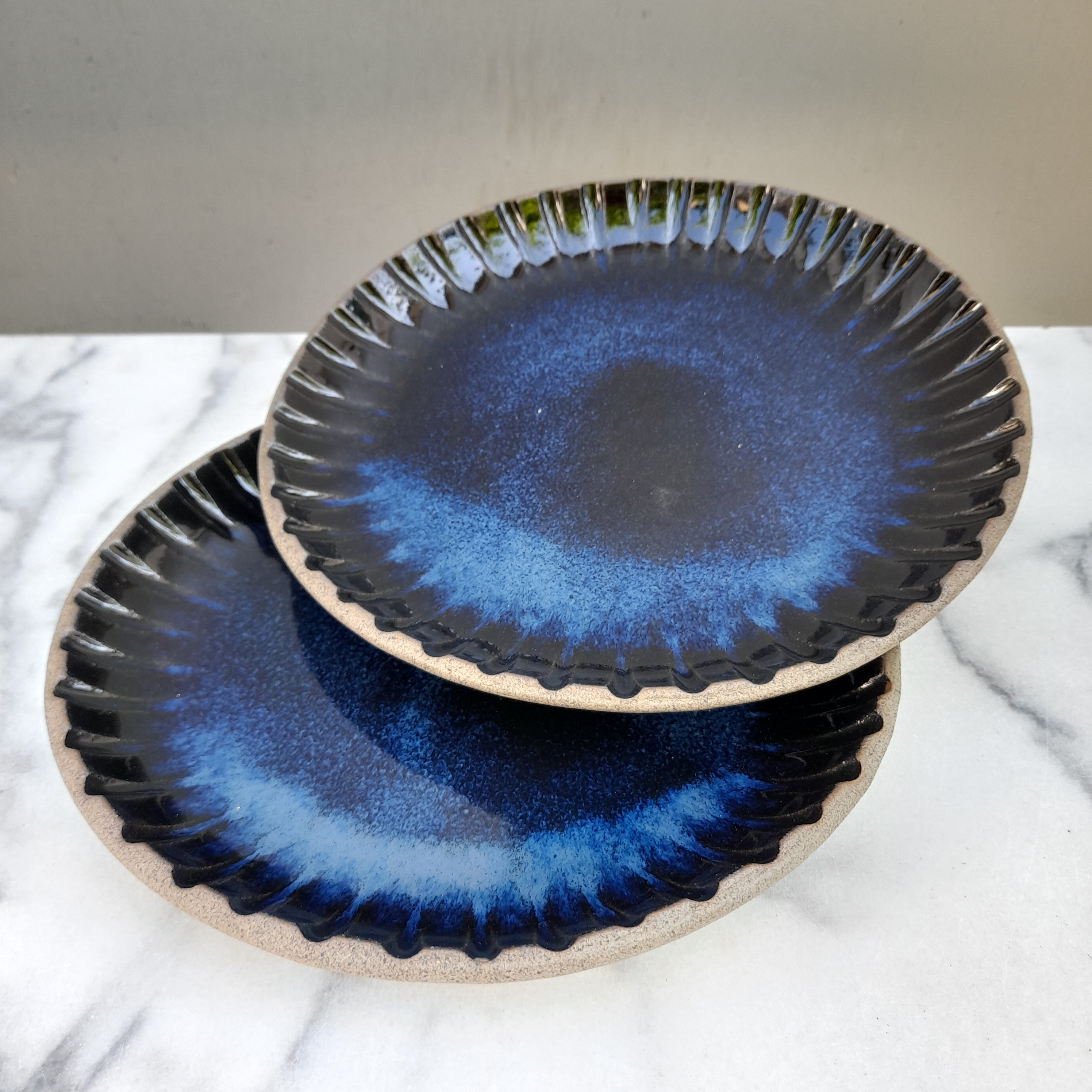 Dinner Plate 235cm Ceramic Plate Curved Plate Handmade Etsy Hong Kong