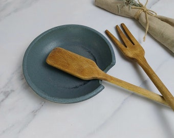 Spoon Rest,Ceramic Spoon Rest, Stoneware Spoon Rest, Ceramic Spoon Holder, Tea Bag Tidy, Teabag Plate, Foodie Gift, Kitchen Gift.