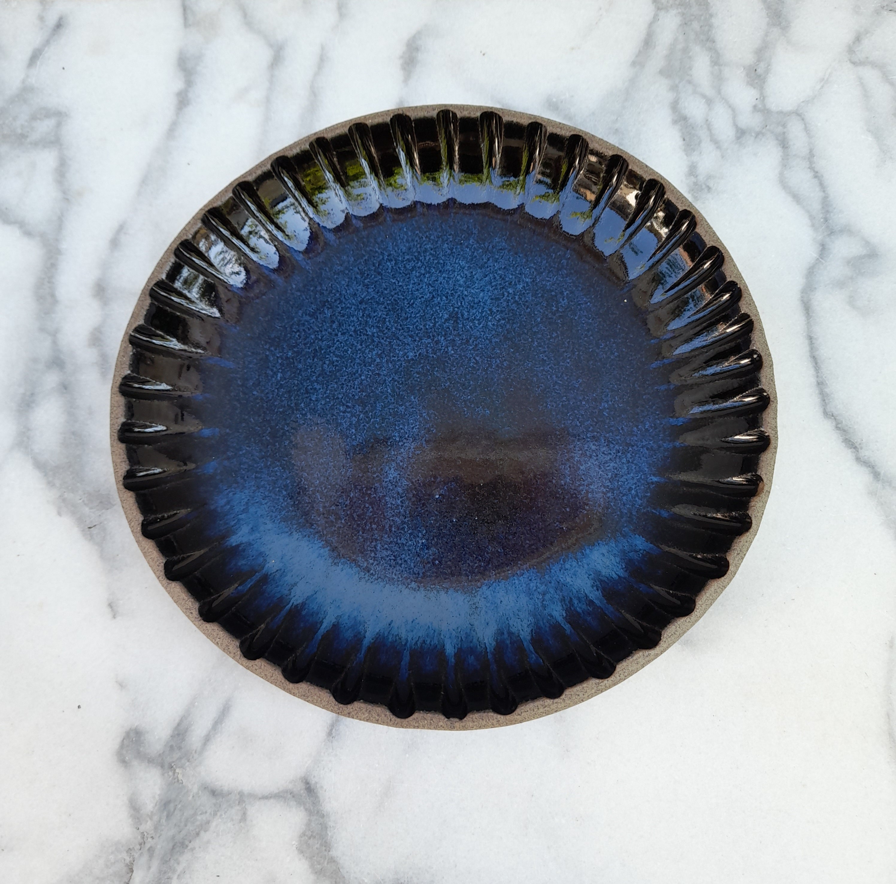 Dinner plate 235cm Ceramic plate Curved plate Handmade Etsy