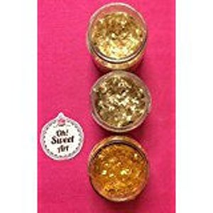 1/4 GOLD SET  Edible Glitter Oh Sweet Art for baking cookies, cupcakes, use with fondant and icing
