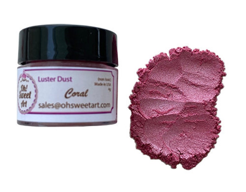 CORAL Luster Dust Food Fondant Color Cake Decorating Gum Paste Etsy