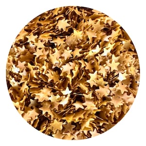Edible glitter GOLD STARS 0.04 Ounce Used cakes, cupcakes,flakes, cookies By Oh Sweet Art