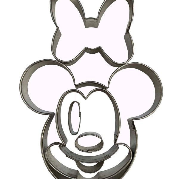 COMPLETE MICKEY MOUSE  face, Minnie Mouse face Cutter, cutter cookie, Disney, metal cutter