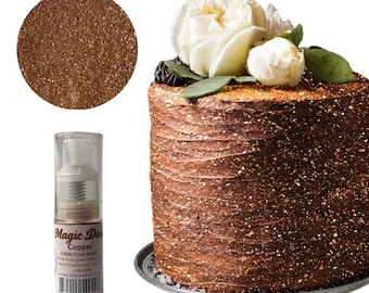 Edible Glitter dust COPPER PUMP ( 25 grams container)  Magic dust  , Kosher, Gluten Free, Vegan free, Nut Free, FDA , edible.